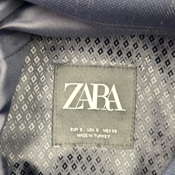 Classic Zara Men's Blue Slim-Fit Suit Vest - Picture 9 of 12